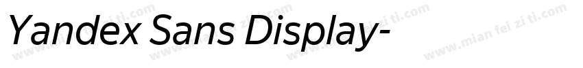 Yandex Sans Display字体转换